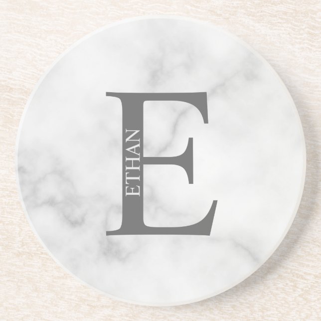 Monograma Personalizado e Porta copos Sandstone de (Frente)