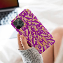 Monograma Personalizado Elegante de Mármore Chic D