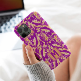 Monograma Personalizado Elegante de Mármore Chic D