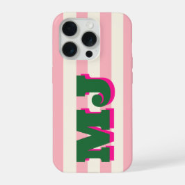 Monograma Personalizado em Negrito, Faixa Rosa