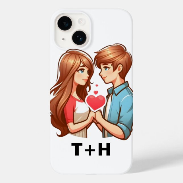 "Monograma Personalizado H & T em um Design de Cor (Verso)