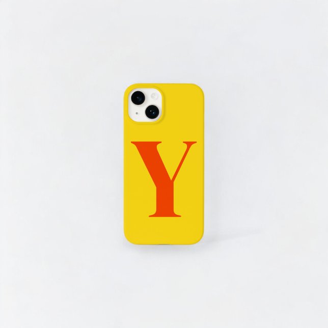 Monograma Personalizado Inicial Amarelo Laranja (Criador carregado)