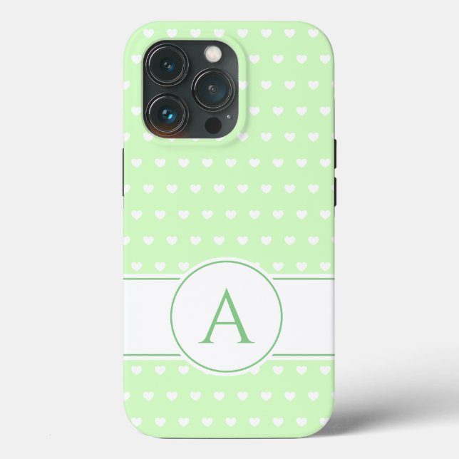 Monograma Personalizado Leve Verde E Branco (Verso)