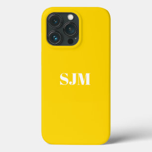 Monograma personalizado minimalista amarelo ouro