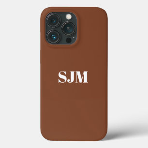 Monograma personalizado minimalista: sepia e branc