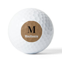 Monograma Personalizado + Nome Bola Golf