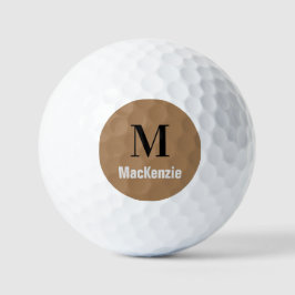 Monograma Personalizado + Nome Bola Golf
