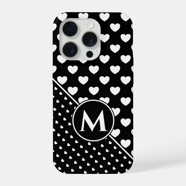 Monograma Personalizado Preto e Branco Elegante (Verso)