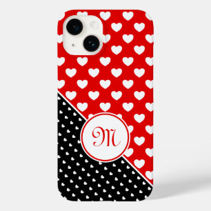 Monograma Personalizado Vermelho, Preto E Branco