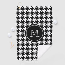 Monograma preto e branco de Houndstooth