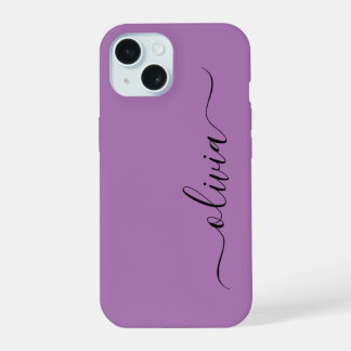 Monograma Preto e Roxo Moderno e Elegante