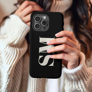 Monograma preto Elegante inicial