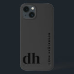 Monograma preto minimalista moderno<br><div class="desc">A "capas de iphone Mate-Casos Moderna Minimalista do Monograma Negro" é um exemplo excelente de capas de iphone personalizadas que atendem a um estilo sofisticado. Estas capas de iphone personalizadas não são apenas capas de iphone de tendências para homens, mas também capas de iphone na moda para homens, fazer-as capas...</div>