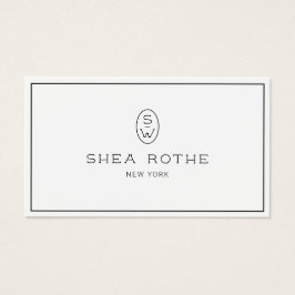 Monograma Profissional Branco Moderno