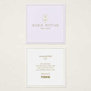 Monograma profissional de salões de beleza lavanda