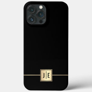 Monograma profissional elegante, preto e Dourado