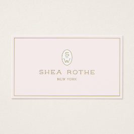 Monograma profissional moderno cor-de-rosa pálido