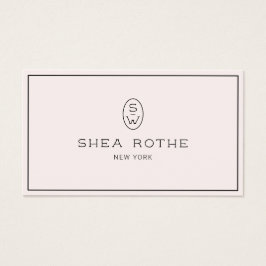 Monograma profissional moderno cor-de-rosa pálido