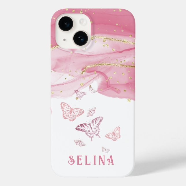 Monograma quic cor-de-rosa moderno (Verso)