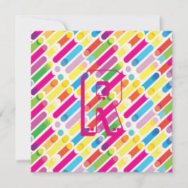 Monograma Rainbow Diagonal Lines, Pop
