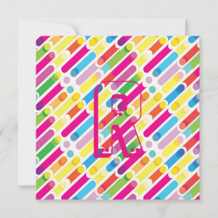 Monograma Rainbow Diagonal Lines, Pop