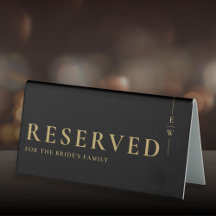 Monograma Reservado Elegante Preto e Dourado
