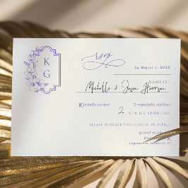 Monograma | Resposta de Casamento Moderna Minimali