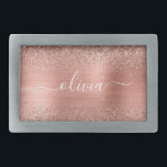 Monograma Rosa cor-de-rosa com Dourada de metal es<br><div class="desc">Rosa Dourado - Folha Cor-de-rosa esfarelada Metálica Faísca Glitter Brutado Monograma Nome Belt Buckle. Isso faz a formatura perfeita, doce 16 16, 18, 21rua, 40, 50, 60, 70, 80, 90, 100 anos, casamento, chá de panela, aniversário, chá de fraldas ou presente de festa de solteira para alguém que ama luxo...</div>