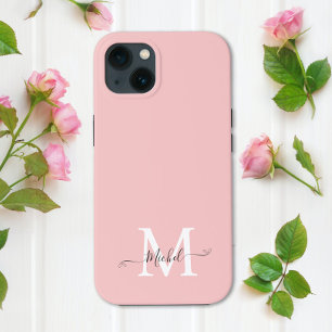 Monograma Rosa   Elegante Minimalista