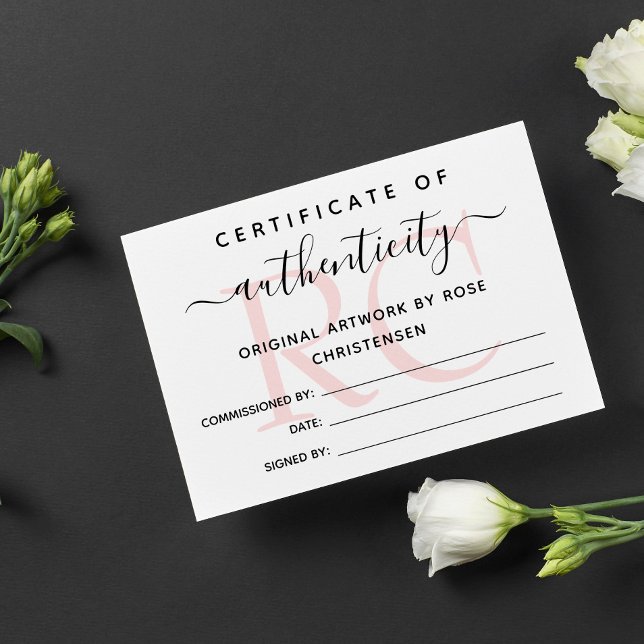 Monograma Rosa Maior Certificado de Autenticidade (Criador carregado)