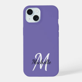 Monograma Roxo Mínimo Moderno Inicial