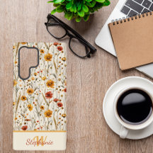 Monograma Rustic Wildflower - Padrão Floral Boho