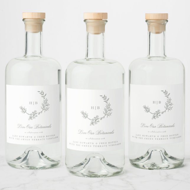 Monograma Sage Green Wreath Classic Gin (Garrafas)