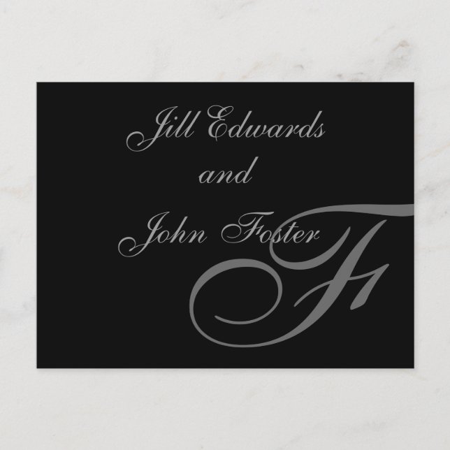 Monograma Salvar o Anúncio de Data (Frente)