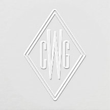 Monograma Simples de 3 Letras Iniciais #5 Moldura 