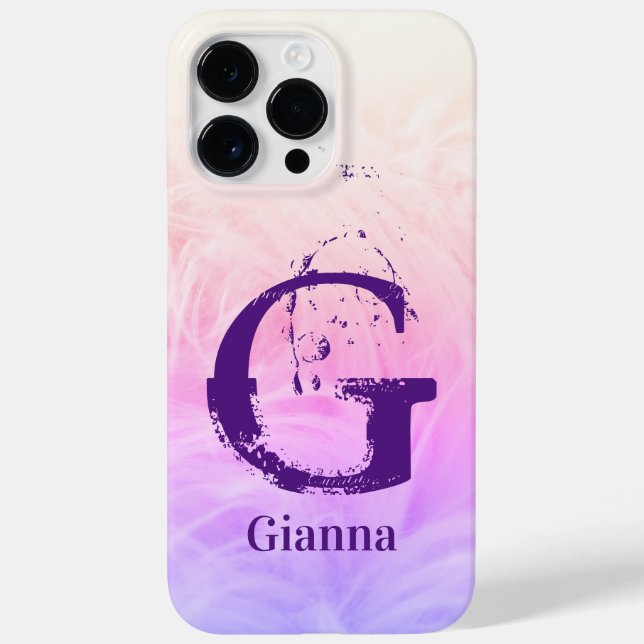 Monograma Simples de Tendy Girly Na moda Tendy (Verso)