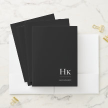 Monograma Simples Elegante Nome Personalizado Pret
