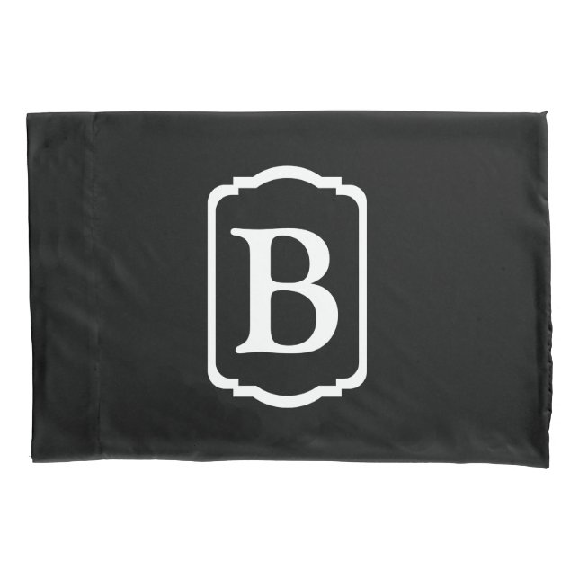 Monograma Simples em Preto e Branco com Moldura (Frente)