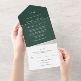 Monograma Simples Floresta Verde Casamento Elegant