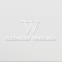 Monograma simples grande inicial única com nome