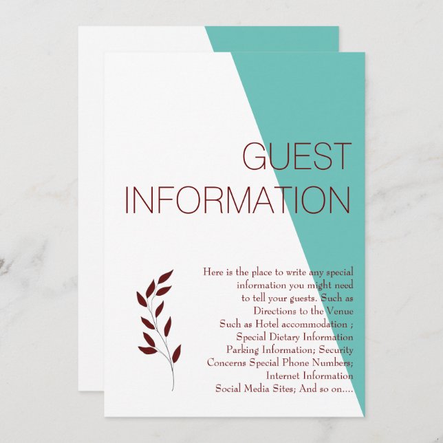 Monograma Teal 💍 Cartão de Gabinete Moderno (Frente/Verso)