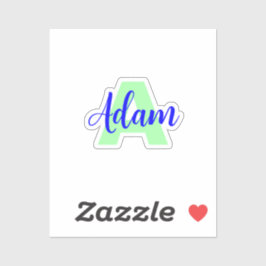 Monograma Transparente + Nome | Adesivos à Prova D