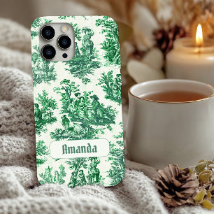 Monograma verde-floral de galhardetes
