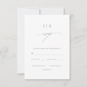 Monograma Verde Moderno Rsvp Casamento