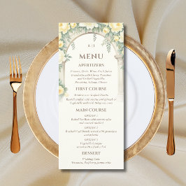 Monograma Vintage Arch Floral Italiana Menu