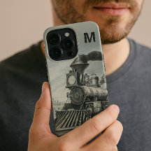 Monograma Vintage Locomotive Train Capa de telefon