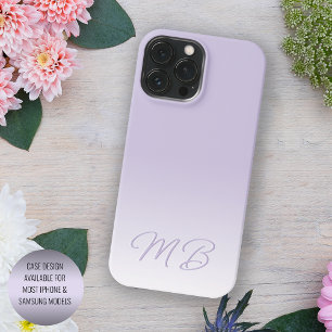 Monograma Violeta Lavanda Leve Elegante Personaliz