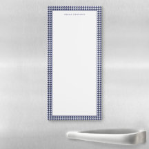 Monograma Xadrez Azul Marinho Elegante