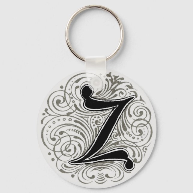 Monograma "Z" em Cinza - Chaveiro (Frente)