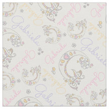 Monogramas Gabriela name e G tecido